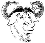 [image d’une tête de GNU]