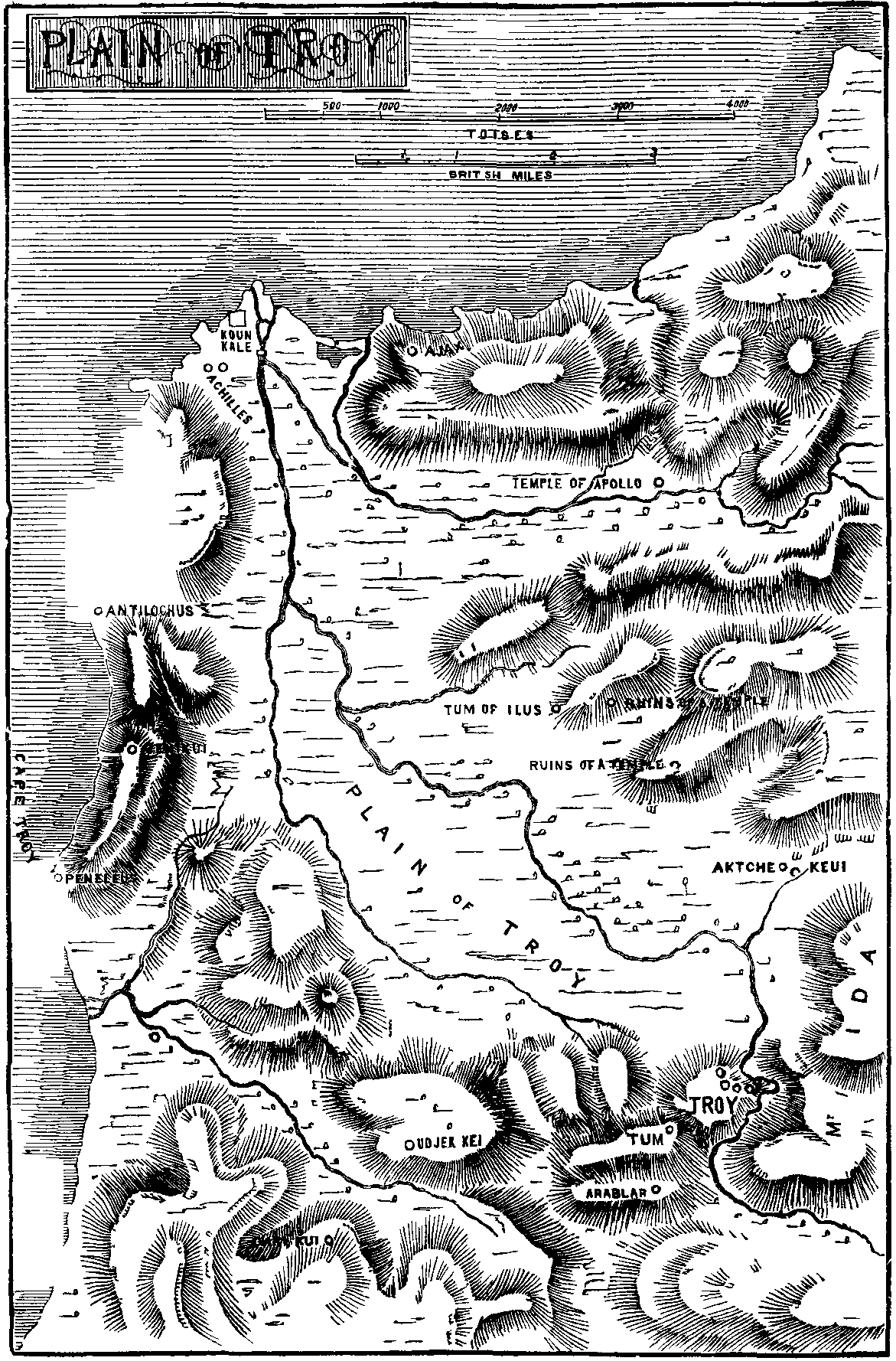 Illustration: Map of the Plain of Troy.