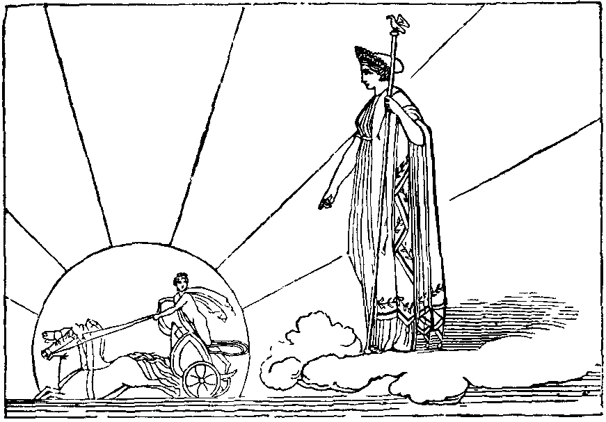 Illustration: JUNO COMMANDING THE SUN TO SET.