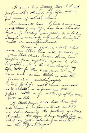 Handwritten letter—page 1