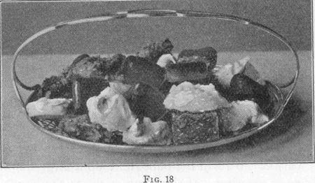 [Illustration: FIG. 18: candies arranged on silver dish.]